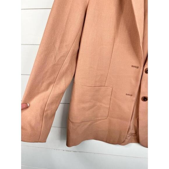 Nordstrom Two Button Notched Lapel Front Pockets Blazer Jacket Sz M Relaxed Fit - Picture 8 of 12